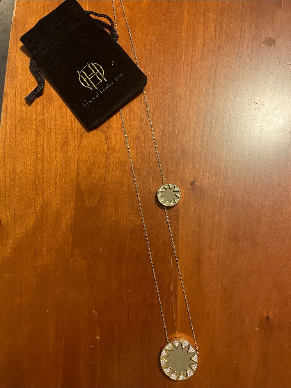 House of Harlow 1960 Gold Double Starburst Necklace